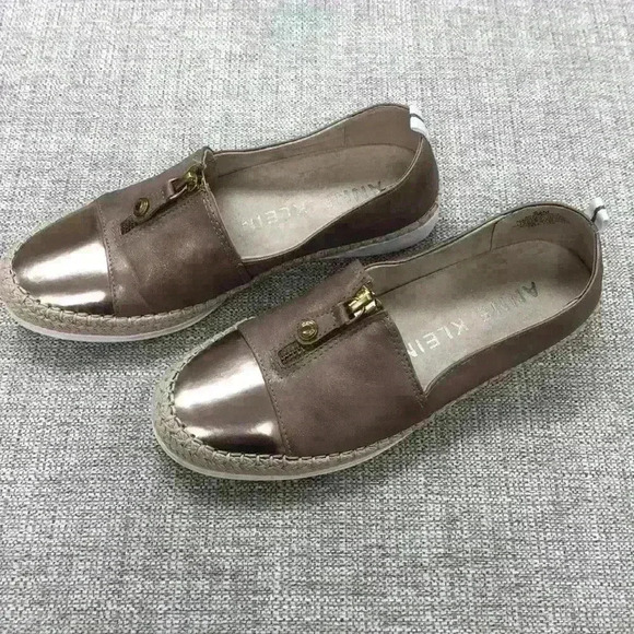 Anne Klein Flex Gold Metallic Espadrilles - Picture 7 of 11